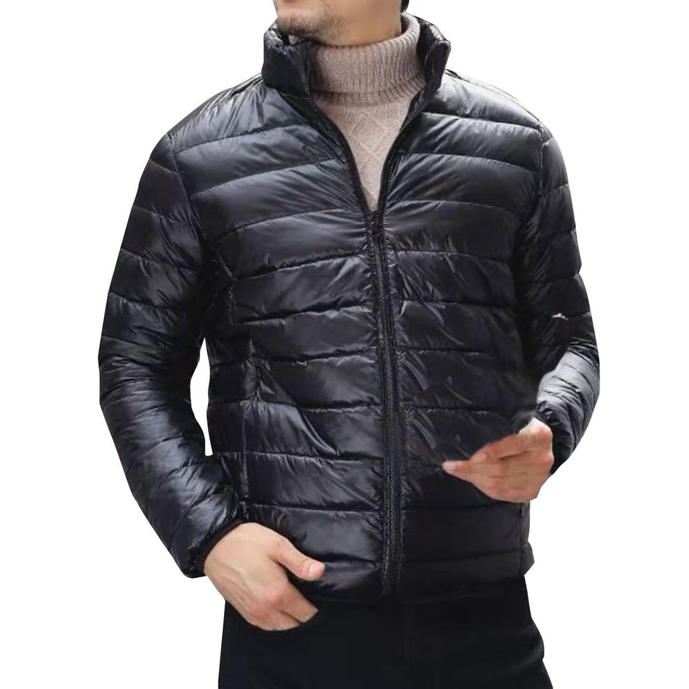 Buddhi Mens Down Coat Fall Winter Warm Down Puffer Jacket Coats Lightweight Packable Puffer Jackets Winter Coat for Snow Ski Traveling Casual Mock Neck Outerwear Thermal Coats