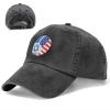 wikjxiz I Stand with Israel USA Flag Vintage Baseball Cap Mens/Womens Adjustable Dad Hats Washed Denim Cowboy Hat Black view 3