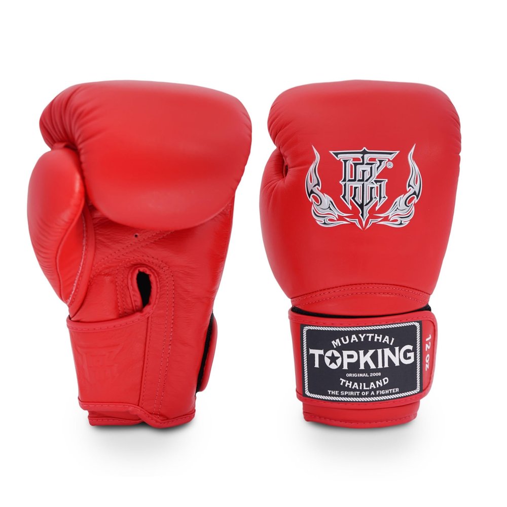 Top King Gloves Super Single Tone, Red, 16oz.