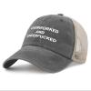 Beafoliya Dad Hat Overworked and underfucked Trucker Hat Men Funny Mesh Baseball Cap for Summer Gray view 3