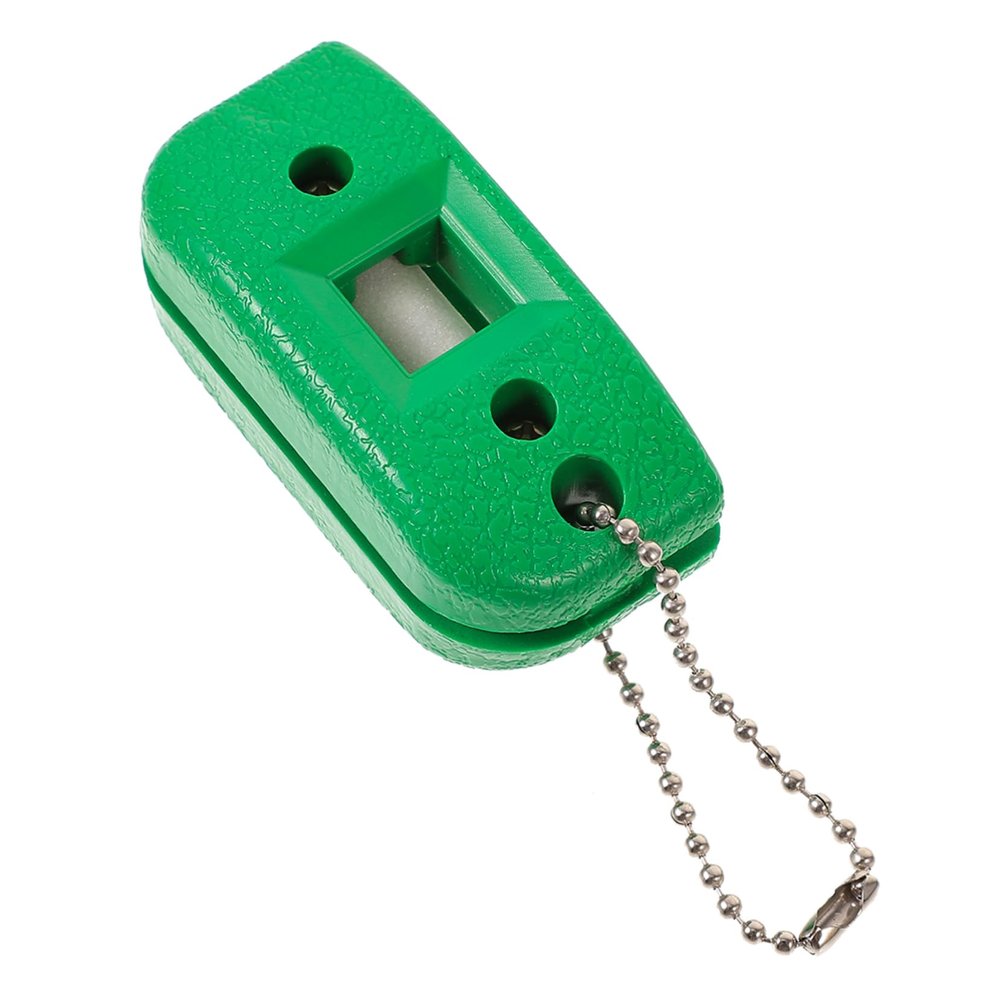 BIUDECO White Sandstone Ice Skate Sharpener Conditioner Dual-Sided Edge Maintenance Tool Portable Handheld Design Key Chain for Easy Carrying and Durability