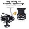 AOHRO GSM3000 Metal Spinning Fishing Reel 5.5:1 7+1BB Freshwater Saltwater Left Right Hand Reel view 3