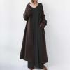 Cotton Linen Maxi Dress for Women Plus Size Boho Sleeveless Long Dresses Flowy Loose Fit Sundress with Pockets view 2