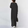 Cotton Linen Maxi Dress for Women Plus Size Boho Sleeveless Long Dresses Flowy Loose Fit Sundress with Pockets view 3