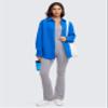 CRZ YOGA Womens Fleece Shacket Jackets Fall Warm Casual Long Sleeve Button Down Shirts with Pocket Sparkle Blue X-Large view 4