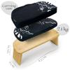 Zaveur Bamboo Meditation Bench with Cushion - Foldable Bench for Multiple Seating Angles - Kneeling Chair Meditation Stool - Yoga Chair Prayer Bench for Deeper and Longer Meditation - Black view 2