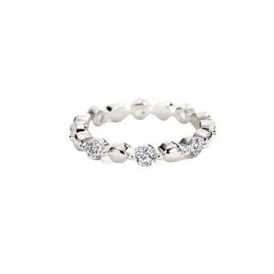 OLELy Beads Diamond Ring Plain Simple Novel Durable Hand-Made Inlay