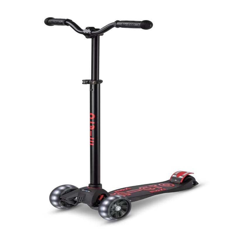 Micro Kickboard | Maxi Deluxe Pro LED Kids Scooter for Ages 512 | Children up to 110 lbs | 3 Wheel Lean-to-Steer Design | Chopper-Style Handlebar | Wide PU LED Wheels | Swiss Design