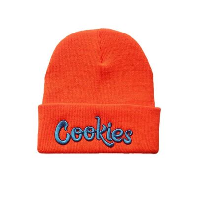 HKilvas Unisex Letter Embroidered Knit Beanie Cuffed Hat Adult for Women Men Winter Stretch Warm Knit Hat Orange