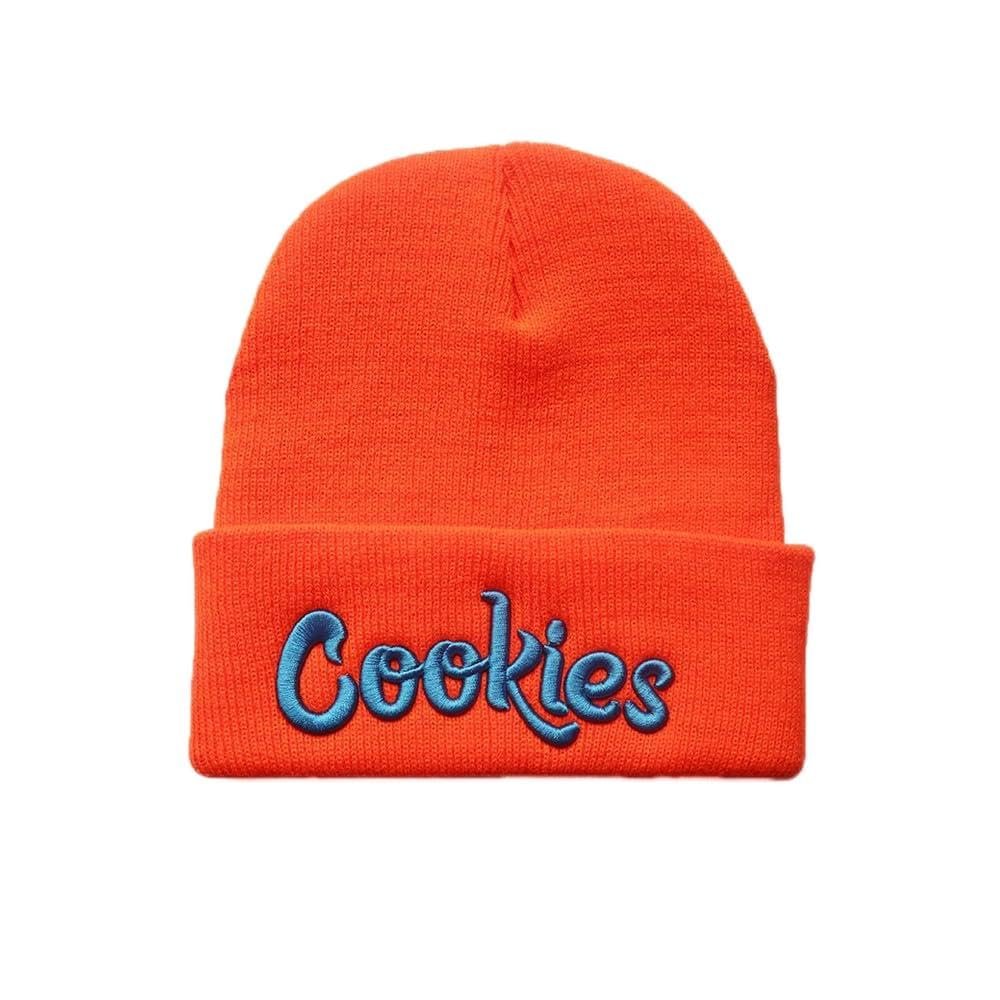 HKilvas Unisex Letter Embroidered Knit Beanie Cuffed Hat Adult for Women Men Winter Stretch Warm Knit Hat Orange