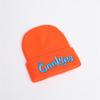 HKilvas Unisex Letter Embroidered Knit Beanie Cuffed Hat Adult for Women Men Winter Stretch Warm Knit Hat Orange view 2