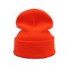 HKilvas Unisex Letter Embroidered Knit Beanie Cuffed Hat Adult for Women Men Winter Stretch Warm Knit Hat Orange view 3