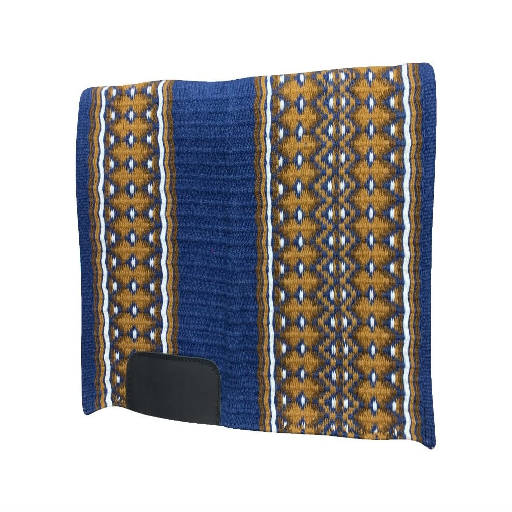 EQUINE OVERSEAS Western Saddle pad Saddle Blanket 100% New-Zealand Wool Show Pad (34"X40") Navy