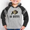 Wes and Willy Youth Boys College Long Sleeve Hooded T-Shirt Striped Jersey (Colorado Buffaloes, X-Large) view 2