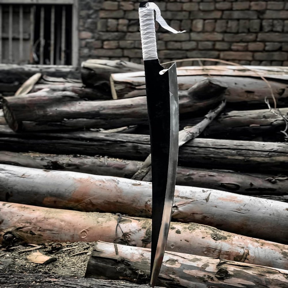 41 Inches Length || Kurosaki Ichigo Zangetsu Sword || Collectible Sword || Carbon Steel || Cosplay Sword || Leather Sheath || Gift || Famous