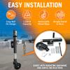 Boat Trailer Jack with Wheel (1200 lb) - Folding Tongue Jack Marine Grade, Bolt On Swivel Heavy Duty for Utility & RV Trailers - Better Boat view 2