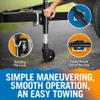 Boat Trailer Jack with Wheel (1200 lb) - Folding Tongue Jack Marine Grade, Bolt On Swivel Heavy Duty for Utility & RV Trailers - Better Boat view 4