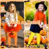 qikqik Orange Tights Girls Tights 4-6 Toddler Tights 4T Toddler Halloween Tights Girls Halloween Tights for Toddler Girls 4T-5T view 2