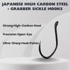 Maruto Barbless Grabber Sickle Fishing Hooks, Strong Japanese High Carbon Steel, Sizes #1 to 5/0, Black, Red & Pink view 3