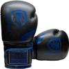Invincible Fight Gear Standard Toughtek Hook and Loop Training Boxing Gloves in Black/Blue - Ideal for Boxing, Kickboxing, Muay Thai, MMA for Men Women and Kids 12oz view 2