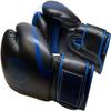 Invincible Fight Gear Standard Toughtek Hook and Loop Training Boxing Gloves in Black/Blue - Ideal for Boxing, Kickboxing, Muay Thai, MMA for Men Women and Kids 12oz view 3