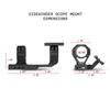 Monstrum Sidewinder Series Scope Mount with 45 Degree Canted Red Dot Sight Base | 30 mm Diameter | Docter Footprint view 4