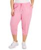 ID Ideology Women's Cropped Jogger Pants Pink Size 1X view 1
