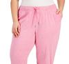 ID Ideology Women's Cropped Jogger Pants Pink Size 1X view 2