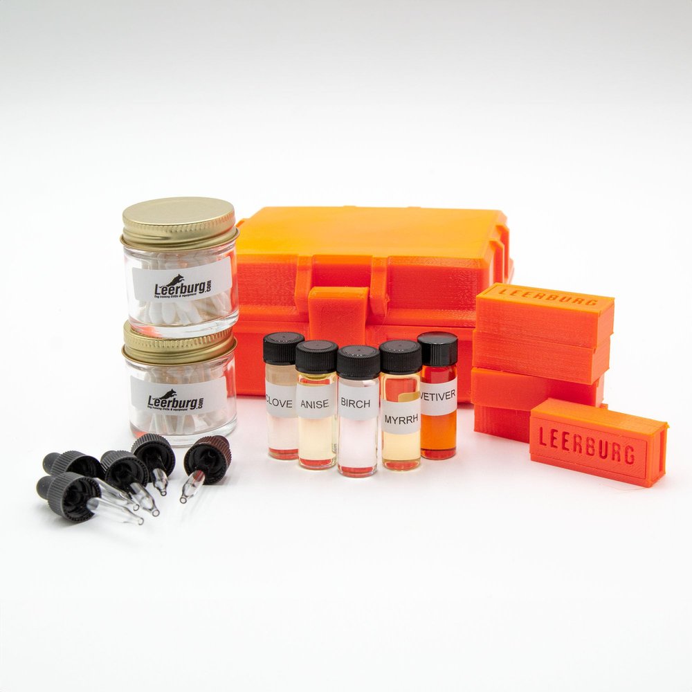 Leerburg UKC - Dog Scent Work Training Kit UKC Multi Odor Scent Kit (Orange) - Anise, Birch, Clove, Myrrh, Vetiver
