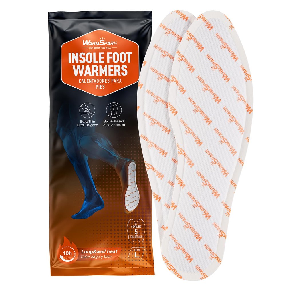 WarmSpark Foot Warmer - Insole Feet Warmers 5 or 30 Pairs - 10 Hours Warm Feet (30, S (5.5-7))