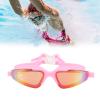 Airshi Swimming Glasses, Swim Goggles HD Silicone Frame Fogproof Adjustable Back Strap for Outdoor Diving for Children (Pink) view 3