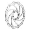 Brake Disc, Flange Adapter High 160mm Threaded Hubs With 6 Resistant Stainless Steel Bike Brake Rotor, for Mountain Bike Replacement view 1