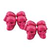 HOT Pink Skull Biker Whip Ornament 2 Pack- Metal 4PC Pack | Vibrant Beads for Whips & Cords | Durable Metal Design view 1