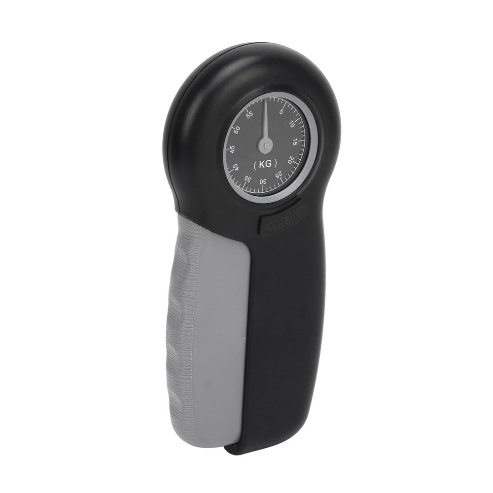 Hand Dynamometer, Grip Strength Tester Portable Ergonomic for Fingers for Athletes for Wrists (Gray Black)