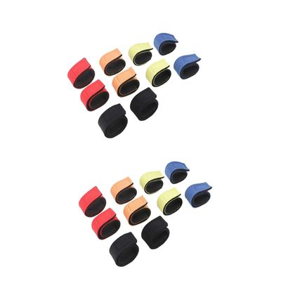 ABOOFAN 2sets Rod Ties Elastic Socks Spinning Rod Sleeves Fishing Pole Covers Replacement Straps Strong Practical Fishing Accessory 8pcs*2