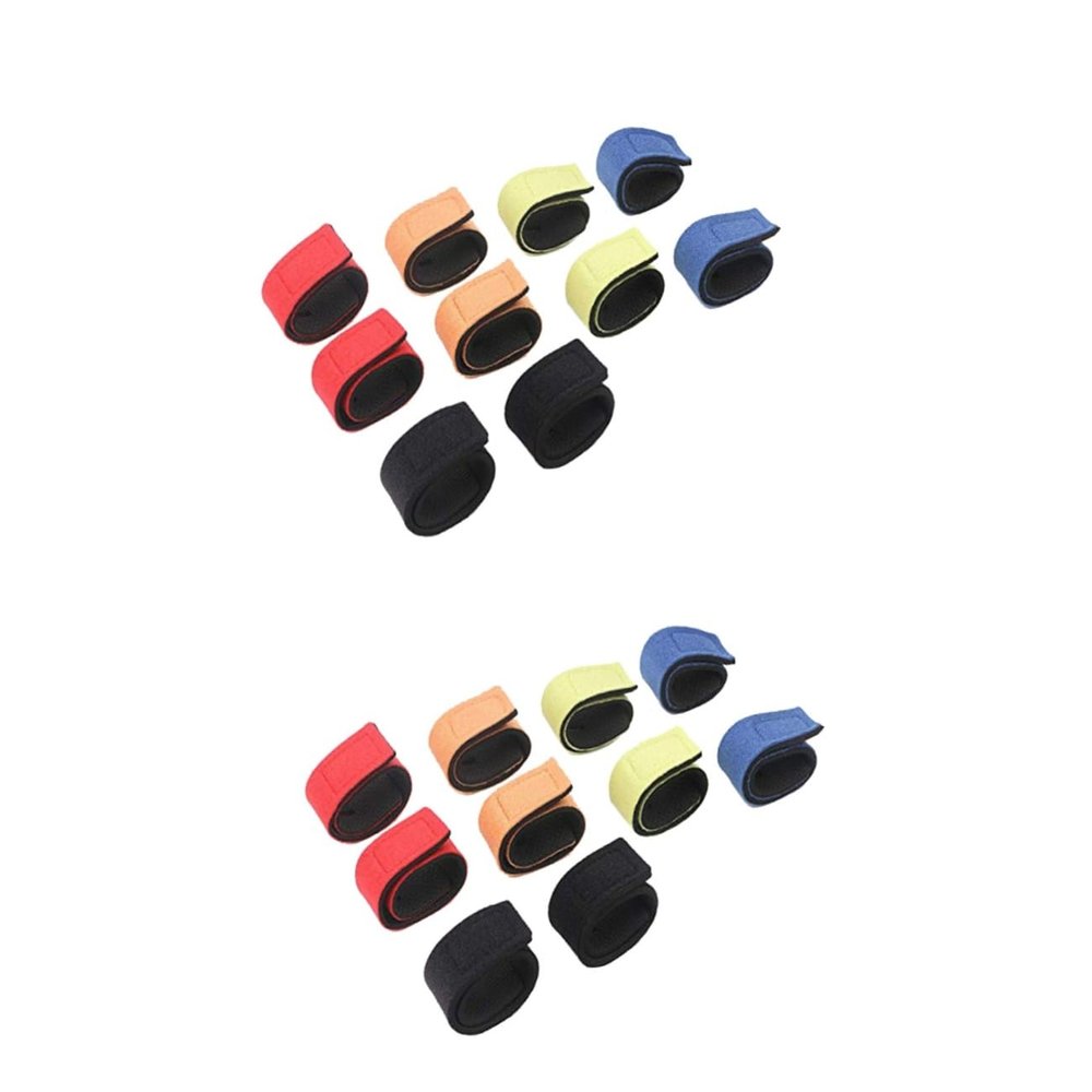 ABOOFAN 2sets Rod Ties Elastic Socks Spinning Rod Sleeves Fishing Pole Covers Replacement Straps Strong Practical Fishing Accessory 8pcs*2