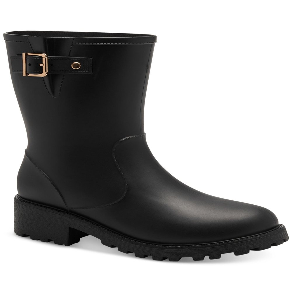 Style & Co. Womens Millyy Rubber Adjustable Rain Boots Black 10 Medium (B,M)