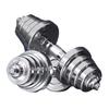 Adjustable Dumbbell Set Men's Home Fitness Adjustable Weight, Gym Solid Steel Barbell, Abdominal Muscle Training Equipment (Color : Silver, Size : 15kg/33lb*2pcs)