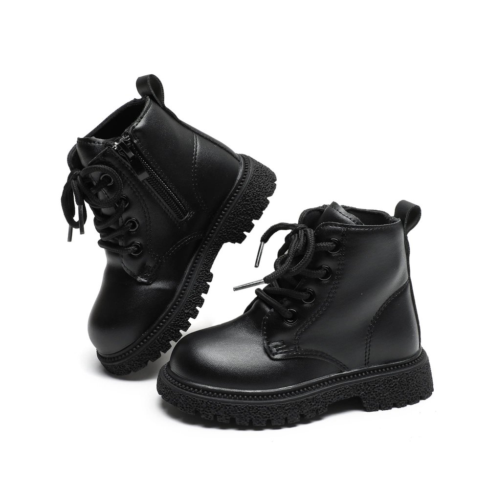 Mybozz Kids Boots Girls Boys Shoes Side Zipper Cute Ankle Boot(Toddler/Little Kid)