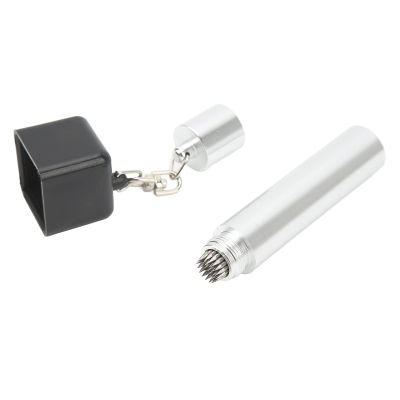 Airshi Billiard Stick Tip Chalk Holder, Billiard Pool Chalk Holder Comfortable Hand Feel 3 in 1 Function for Billiard Hall (Silver)