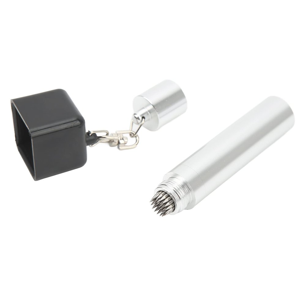 Airshi Billiard Stick Tip Chalk Holder, Billiard Pool Chalk Holder Comfortable Hand Feel 3 in 1 Function for Billiard Hall (Silver)