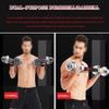 Adjustable Dumbbell Set Men's Home Fitness Adjustable Weight, Gym Solid Steel Barbell, Abdominal Muscle Training Equipment (Color : Silver, Size : 7.5kg/16.5lb*2pcs) view 3