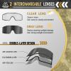 VOZAPOW Airsoft Goggles Anti Fog, Tactical Safety Goggles ANSI Z87.1 + Rating view 4
