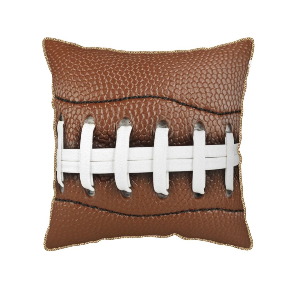 Augenstern Zippered Pillow Protectors Cover Case 3D-American-Football Decorative Throw Pillow Cover Square Cushion Case 16"X16"