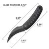 Cavol Front Flipper Knife, M390 PVD Pikal Titanium Handle Outdoor Folding Knife with Leather Sheath (Blue & Leather) view 2