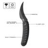 Cavol Front Flipper Knife, M390 PVD Pikal Titanium Handle Outdoor Folding Knife with Leather Sheath (Blue & Leather) view 3