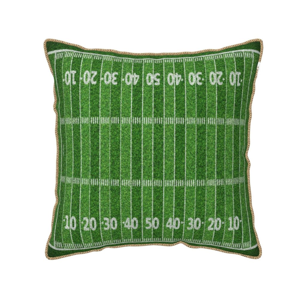 Augenstern Zippered Pillow Protectors Cover Case American-Football-Field Decorative Throw Pillow Cover Square Cushion Case 18"X18"