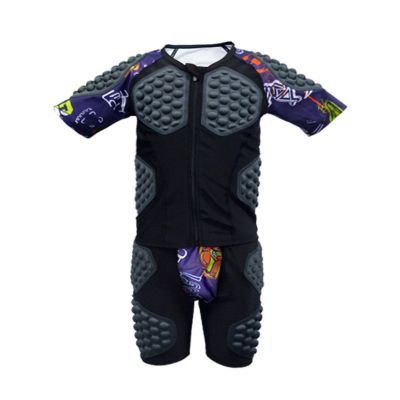 Valcatch Padded Compression Shirt Hip Pad Shorts Rib Chest Protector Kids Teens Protective Gear Set Youths Trainning Suit