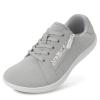 SKASO Minimalist Shoes Wide Width Shoes for Women Barefoot Walking Shoes Comfortable Fashion Sneakers Zero Drop for Gym Casual Light Grey Size 10 Wide view 1