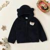 Children Sport Coat Kids Children Coat Solid Color Long Sleeved Plush Zippered Hood Thickened Cartoon (BU1, 6-12 Months) view 3